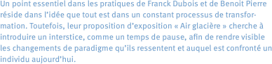Un point essentiel dans les